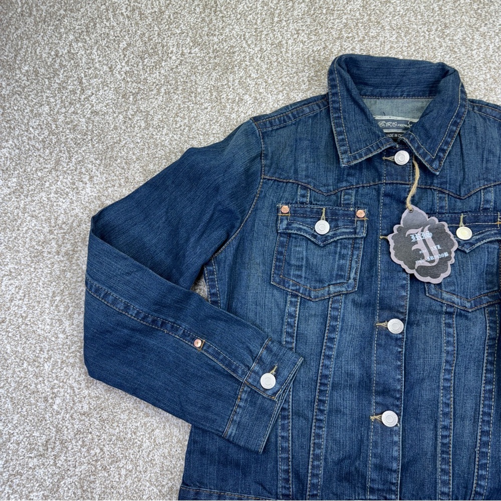 NEW Iris Dark Blue Jean Jacket Womens size 3XL - Picture 2 of 16